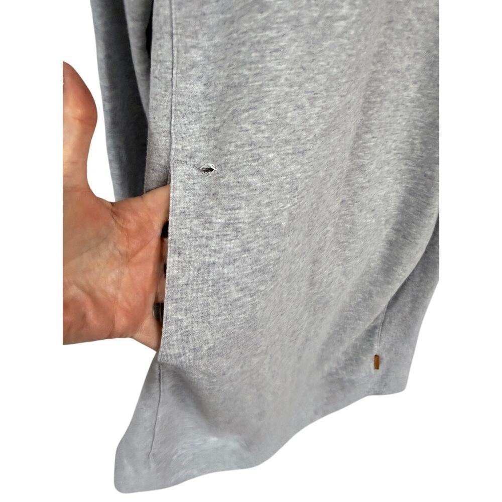 Merrell Gray Cowl Neck Sweatshirt Dress Tunic L Cozy Minimalist Athleisure - Picture 5 of 8